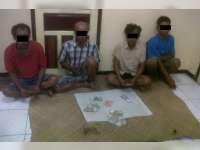 Main Judi di Warung, Empat Tersangka Diciduk 