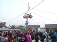 Wow Seru, Lomba Panjat Pinang Khusus Ibu-Ibu di Desa Ngrowo 