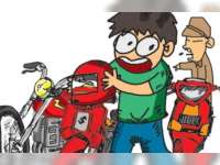 Kepergok Curi Helm, Dua Pencuri Hampir Dihajar Warga