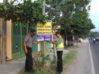 Polsek Kapas Himbau Keselamatan melalui Banner