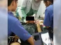 Tabrak Orang Gila, TU SMP Sumberejo Menderita Luka Berat