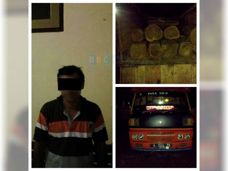 Satu Pencuri Kayu Jati Diserahkan ke Polsek Kedewan