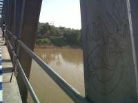 Belum Difungsikan, Jembatan Padangan-Kasiman Dikotori Coretan 