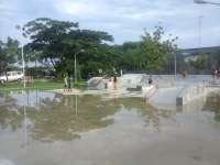 Usai Hujan, Arena Skate Board dan BMX Tergenang Air 