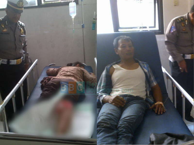 Bus Tabrak Motor di Padangan, 1 Orang Luka Berat