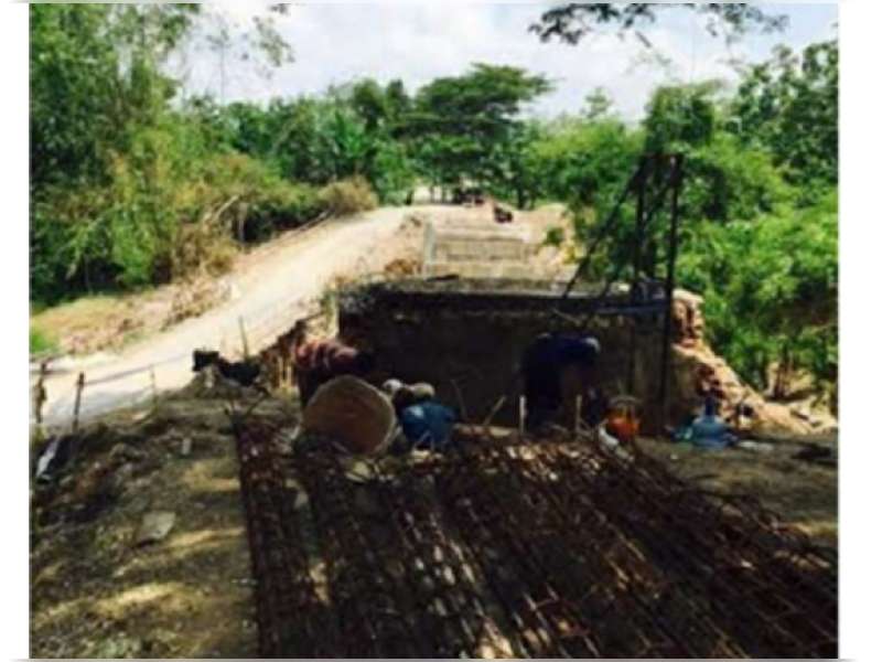 Pembangunan Jembatan Jampet Baru 10 %