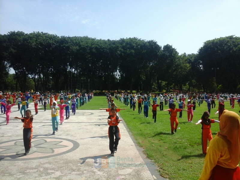 800 Pelajar SD Lakukan Gladi Kotor Senam Pembukaan Porseni