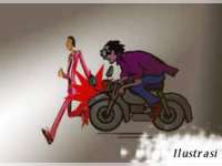 Hendak Menyeberang, Seorang Pejalan Kaki Ditabrak Motor Vario