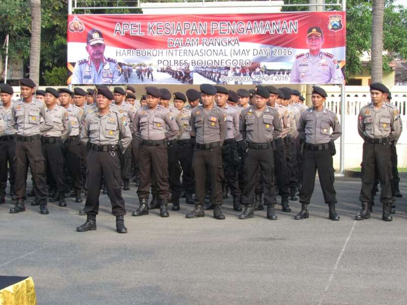 Polres Gelar Apel Siaga Pengamanan Hari Buruh Sedunia