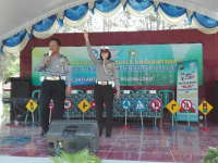 Polantas Sosialisasi Kamseltibcar Lantas di SMA 1 Ngraho