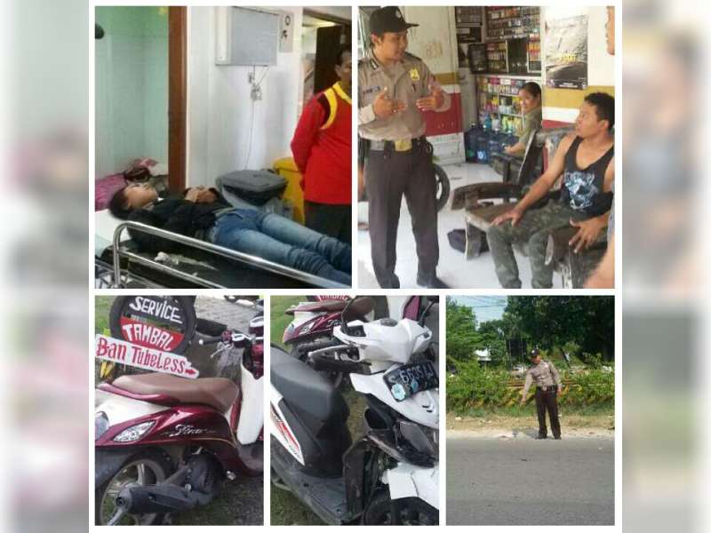 Honda Beat Hantam Scoopy, Dua Luka Berat