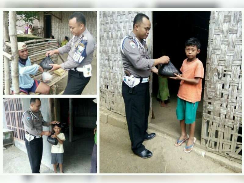 Polsek Sugihwaras Bagikan Sembako ke Warga yang Membutuhkan