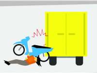 Truk Serempet Motor di Gondang, Satu Orang Dilarikan ke Rumah Sakit