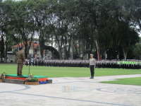 Polres Lakukan Gelar Pasukan Pengamanan Arus Mudik di Alun-Alun