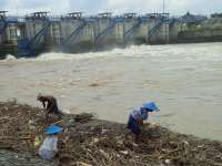 Nyarah, Tradisi Memungut Sampah di Bengawan Solo saat Banjir