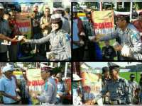 Satlantas Peduli Beri Sarapan Tukang Becak Tiap Jumat