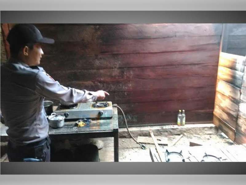 Tabung LPG Bocor dan Terbakar, Hanguskan Dapur dan Akibatkan Satu Orang Luka Bakar