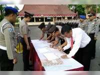 Pejabat Utama Polres Bojonegoro Tandatangani Pakta Integritas