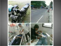 Jupiter Tabrak Grand, Dua Orang Luka-luka