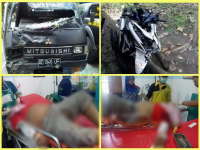Menyalip Terlalu ke Kanan, Pengendara Motor Tabrak Pikap di Ngraho