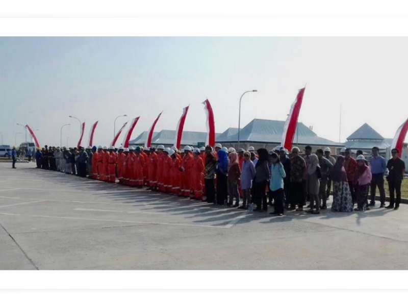 Ratusan Pekerja Migas di Lapangan Banyuurip Ikuti Upacara HUT RI ke-71