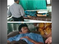 Sepeda Motor Tabrak Mobil Dinas Kantor Pos di Kepohbaru