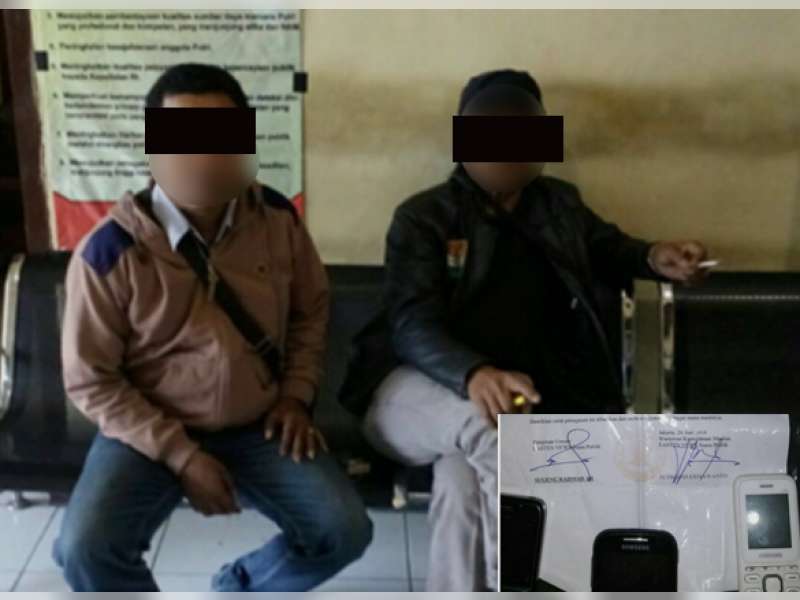 Polsek Sukodadi Lamongan Amankan Oknum Wartawan Pemalak Kepala Sekolah