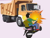 Kurang Hati-Hati, Sepeda Motor Tabrak Truk Elpiji di Balen