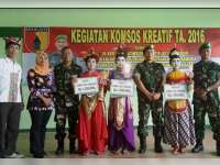 Kodim Serahkan Piala Pemenang Lomba Tingkat Pelajar HUT TNI ke 71