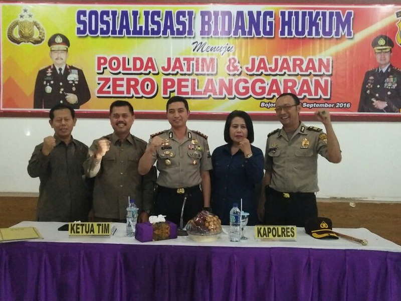 Bidkum Polda Jatim Sosialisasikan Upaya Menuju Zero Pelanggaran