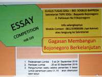 Lomba Menulis Esai Membangun Bojonegoro Berkelanjutan