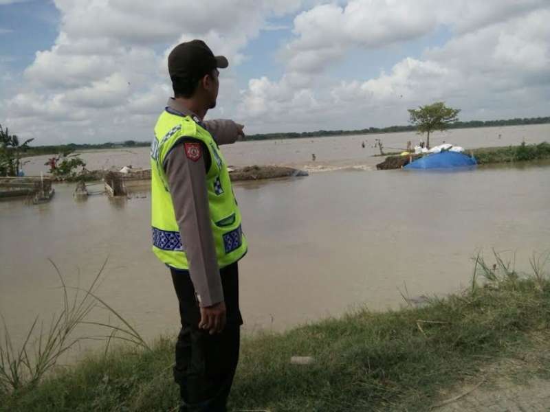 Air Bengawan Solo Meluap, Kapolres Perintahkan Anggota Siaga Banjir