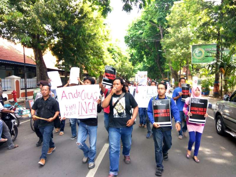 Aksi Damai, Jurnalis Datangi Dewan dan Kantor Pos Bojonegoro