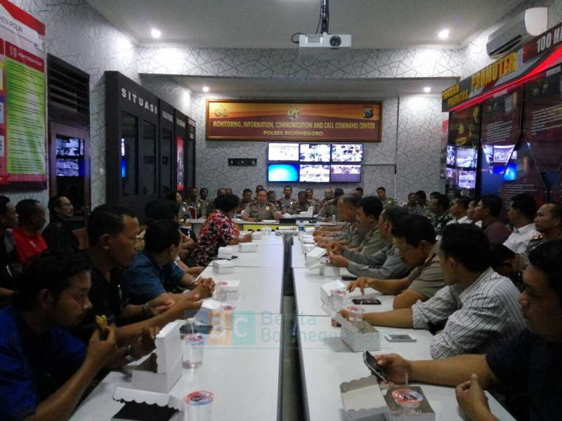 Jelang Pengesahan Warga Baru PSHT, Polres Bojonegoro Adakan Rapat Koordinasi