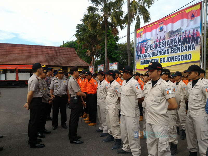 Polres Bojonegoro Laksanakan Apel Kesiapan Penanggulangan Bencana