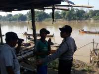 Polsek Kasiman Imbau Penambang Pasir Agar Tidak Memakai Mesin Mekanik