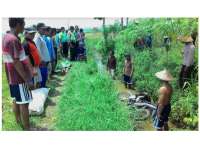 Tercebur di Saluran Irigasi, Kakek Pengendara Motor di Tuban Meninggal Dunia