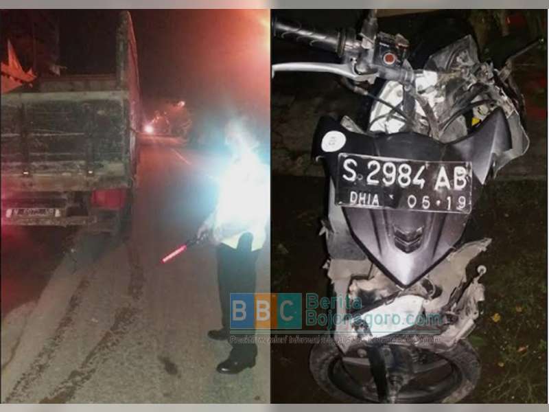 Akibat Kurang Konsentrasi, Pengendara Motor Tabrak Truk Parkir di Padangan