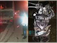 Akibat Kurang Konsentrasi, Pengendara Motor Tabrak Truk Parkir di Padangan