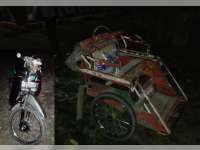Tak Berlampu, Bentor Berpenumpang Ditabrak Honda Grand dari Belakang