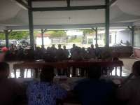 Kapolsek Sumberejo Pimpin Pengamanan Sosialisasi Ujian Bakal Calon Kades