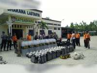 Pastikan Kesiapan Pengamanan Pilkades, Polres Cek Peralatan Dalmas