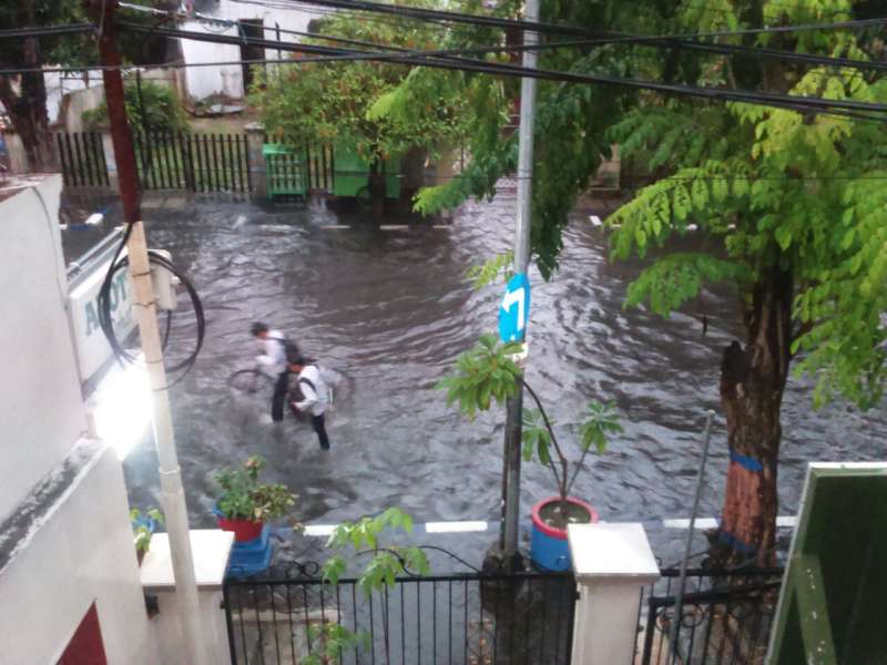 Hujan Deras, Wilayah Kota Bojonegoro Digenangi Banjir