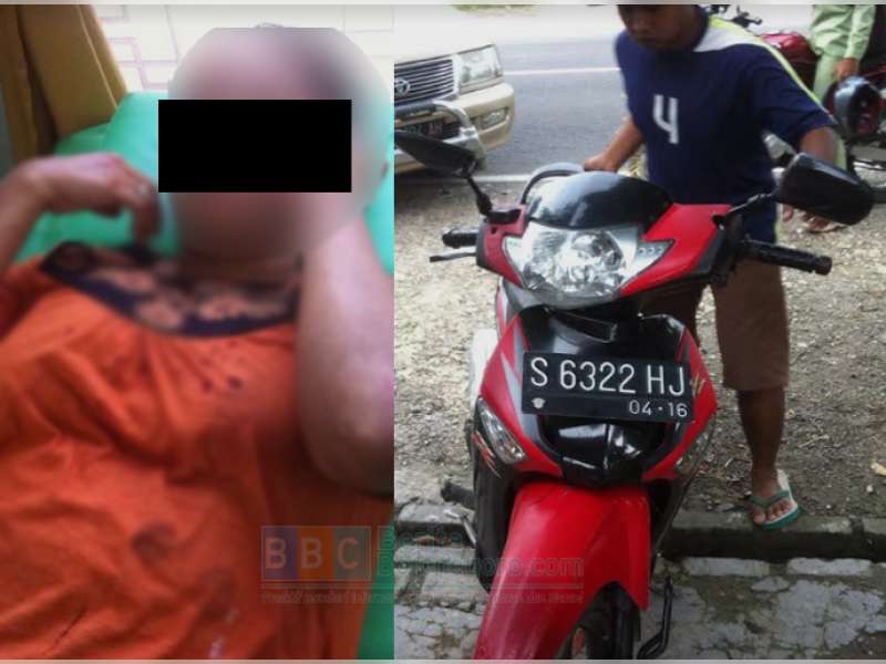 Hendak Belok, Pengendara Motor Celaka di Balen