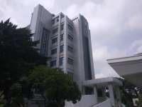 Dinding Gedung Pemkab Bojonegoro Sudah Diperbaiki