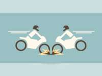 Dua Sepeda Motor Tabrakan di Kapas