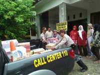 Polsek Jajaran Distribusikan Bantuan Sembako Korban Terdampak Banjir