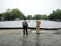 Diterjang Angin Kencang, Pasar Sementara Kalitidu Roboh