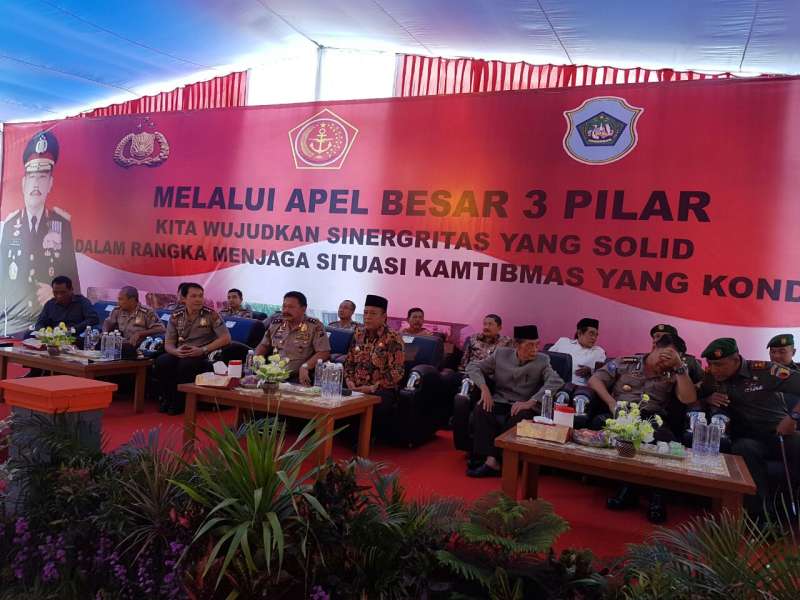Polres Bojonegoro Hadiri Apel Besar 3 Pilar di Lamongan