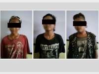Tiga Anak Punk Terjaring Petugas Patroli Polsek Purwosari